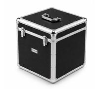 Oypla 100 x 12 LP Vinyl Record Box Hard DJ Flight Case Aluminium - Black