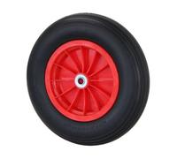 Oypla 14" 3.50-8 Plastic Rim Wheelbarrow Replacement Puncture Proof Pu Tyre Wheel