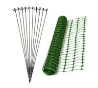 Oypla 1m x 25m Green Mesh Safety Barrier Fencing & 10 Fencing Pins