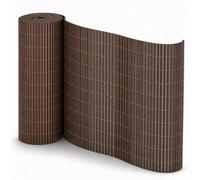 Oypla 1m x 3m Brown PVC Outdoor Garden Fencing Privacy Screen Roll