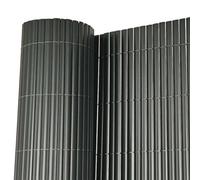 Oypla 1m x 5m Grey PVC Outdoor Garden Fencing Privacy Screen Roll