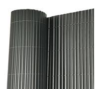 Oypla 1m x 5m Grey PVC Outdoor Garden Fencing Privacy Screen Roll