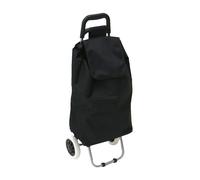 Oypla 2 Wheel Folding Shopping Trolley Bag in Black Oypla Black