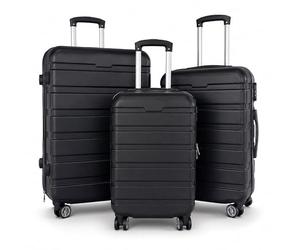 Oypla 20", 24", 28" 3pc Hard Shell ABS Luggage Suitcase Set