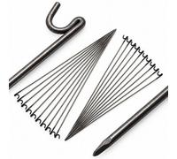 Oypla 20 Pack Heavy Duty Steel Fencing Pins 10mm X 1150mm Barrier Stakes