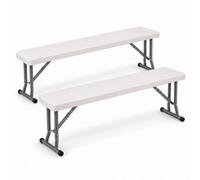 Oypla 2X 3Ft 95Cm Folding Heavy Duty Outdoor 2 Person Trestle Bench Chair