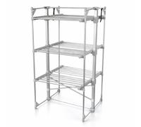 Oypla 3 Tier Electrical Heated Folding Clothes Horse Airer Dryer with 36 Heated Rails
