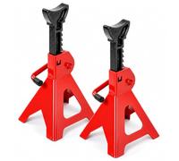 Oypla 3 Ton Heavy Duty Ratchet Jack Lifting Axle Stands Set of 2 Automotive | Workshop Support for Vehicle Servicing and Repairs - Adjustable Height Positions, Secure Ratchet Mechanism and Stable Base