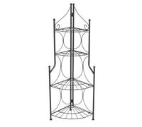 Oypla 4 Tier Foldable Metal Garden Flower Staging Plant Stand Display Shelf