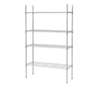 Oypla 4 Tier Heavy Duty Steel Wire Rack Shelf Kitchen Storage Shelving Unit with Wheels
