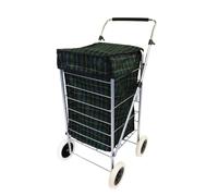 Oypla 4 Wheel Folding Shopping Trolley Bag in Black Oypla Black
