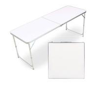 Oypla 4ft Folding Outdoor Camping Table in White Oypla White