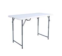 Oypla 4ft Folding Outdoor Trestle Table in White Oypla White