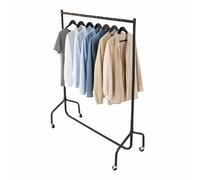 Oypla 4ft Garment Clothes Rail Super Heavy Duty All Metal Black