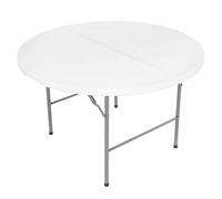 Oypla 4ft Round Folding Trestle Table in White Oypla White