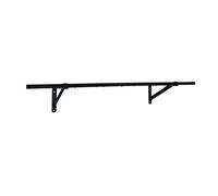 Oypla 4ft Wall Mounted Garment Clothes Rail Super Heavy Duty All Metal Black