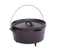 Oypla 4L Cast Iron Non Stick Dutch Oven Casserole Dish Camping Cooker