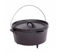Oypla 4L Cast Iron Non Stick Dutch Oven Casserole Dish Camping Cooker