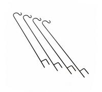 Oypla 4x Shepherds Crook Hooks Garden Stakes Hangers - 100cm in Natural Oypla Natural