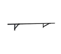 Oypla 5ft Wall Mounted Garment Clothes Rail Super Heavy Duty All Metal Black