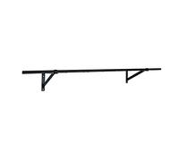 Oypla 5ft Wall Mounted Garment Clothes Rail Super Heavy Duty All Metal Black