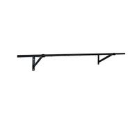 Oypla 5ft Wall Mounted Garment Clothes Rail Super Heavy Duty All Metal Black