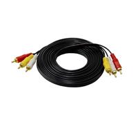 Oypla 5m Triple 3 Phono 3RCA to 3RCA AV Audio Video Gold Cable Lead