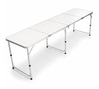 Oypla 8ft Folding Outdoor Camping Table in White Oypla White