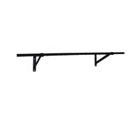 Oypla 4ft Wall Mounted Garment Clothes Rail Super Heavy Duty All Metal Black
