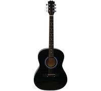 Oypla Black 39" Full Size 4/4 6 String Steel Strung Acoustic Guitar
