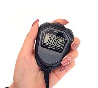 Oypla Black Digital Sports Stopwatch Timer LCD Display Training Running | Handheld Timing Aid for Coaching, Fitness and Events - Clear Screen, Simple Controls and Compact Design for Easy Carrying