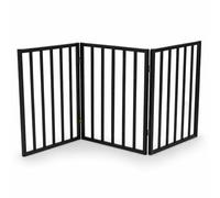 Oypla Black Dog Safety Folding Wooden Pet Gate Portable Barrier