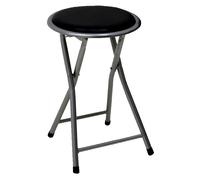 Oypla Black Padded Folding Breakfast Kitchen Bar Stool Seat