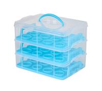 Oypla Blue 3 Tier 36 Cupcake Plastic Carrier Holder Storage Container