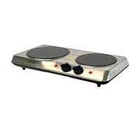 Oypla Ceramic Infrared Electric Double Hot Plate in Silver Oypla Silver