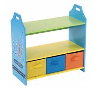 Oypla Childrens Wooden Crayon Storage Unit with 3 Drawers Oypla Multicolor