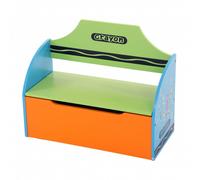 Oypla Childrens Wooden Crayon Toy Storage Unit Box Bench Seat