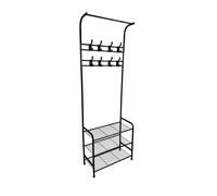Oypla Coat Umbrella Stand Hat Shoe Rack Heavy Duty All Metal Black