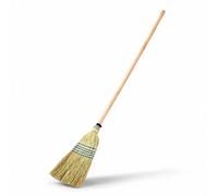Oypla Coco Equestrian 150cm Grass Straw Stable Broom with Handle in Brown Oypla Brown