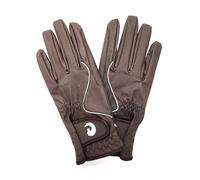 Oypla Coco Equestrian Brown (M) Ladies Breathable Synthetic Leather Horse Riding Gloves