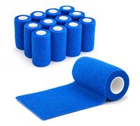 Oypla Coco Equestrian Pack of 12 Self-Adhesive Cohesive Vet Wrap Horse Bandages Blue