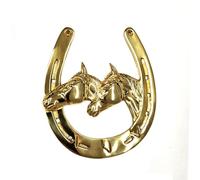 Oypla Coco Equestrian Solid Brass Wall Mounted Horse Head Key Hanger Rack