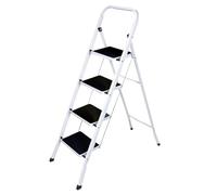 Oypla Foldable 4 Step Ladder Stepladder Non Slip Tread Safety Steel Step