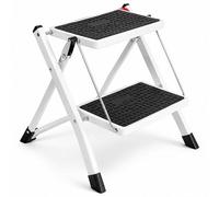 Oypla Foldable 2 Step Ladder Stepladder Non Slip Tread Safety Steel Portable Step Stool