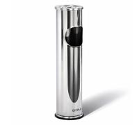 Oypla Free Standing Stainless Steel Ashtray Rubbish Bin in Silver Oypla Silver
