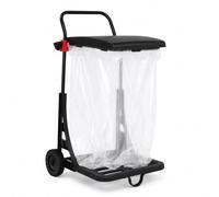 Oypla Garden Waste Bag Holder Trolley Cart Rubbish Sack Stand with Wheels | Mobile Refuse Collection Frame for Leaves, Grass, Weeds, Clippings - Easy Manoeuvring, Keeps Sacks Upright, Ideal for Tidying
