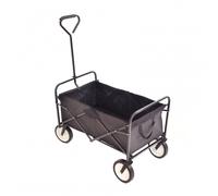 Oypla Heavy Duty Foldable Garden Trolley Cart in Black Oypla Black