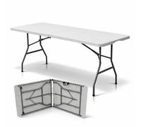 Oypla 6ft Folding Outdoor Trestle Table in White Oypla White