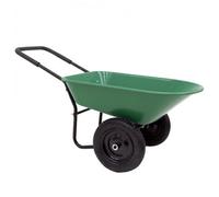 Oypla Heavy Duty Plastic Two Wheeled 70L Yard Garden Wheelbarrow Pneumatic Tyre