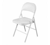 Oypla Padded Folding Metal Desk Office Chair in White Oypla White